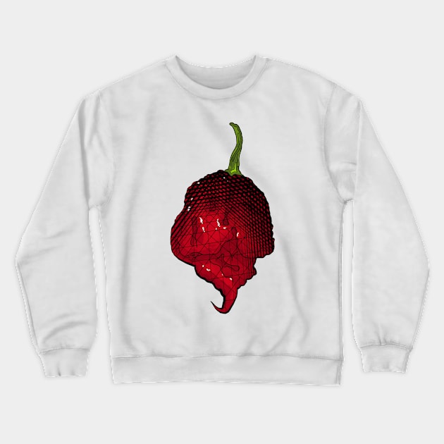 Habanero Chilli Pepper Sticker Spicy Hot Jalapeno Carolina Reaper Crewneck Sweatshirt by MojoCoffeeTime